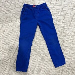 Mini Boden Boys Slim Pull-On Trousers Size 7/8 Bright Blue Pants